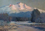 Ernst William Christmas Mountain View Germany oil painting artist